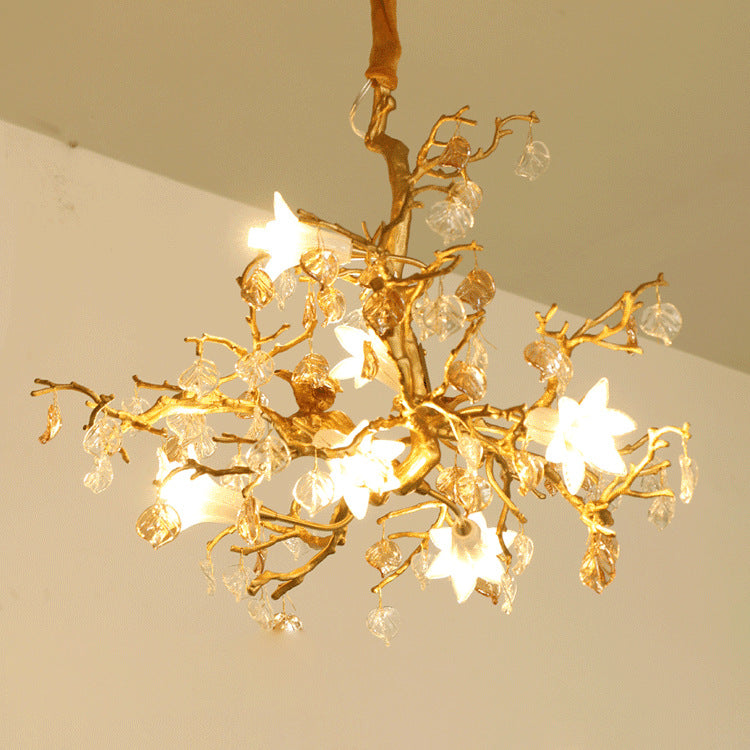 Copper Branch Chandelier Creative Crystal Chandelier